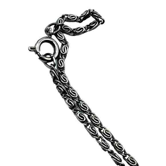 Porphryr Glass Necklace Purple Pendant Signed Miracle Celtic Vintage Costume Jew - Picture 5 of 8